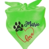 Dreiecks Hundehalstuch LOVEHERZ einfach personalisiert mit Name
