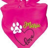 Dreiecks Hundehalstuch LOVEHERZ einfach personalisiert mit Name