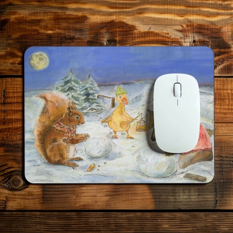 Mousepad für Kinder Tiermotiv Drei Freunde
