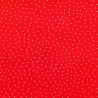 Druckstoff Mini Dots rot/weiß