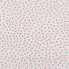 Druckstoff Mini Dots weiß/rot