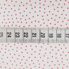 Druckstoff Mini Dots weiß/rot