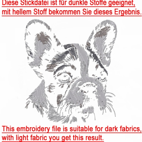 NEU Stickdatei Französische Bulldogge Welpe Nolan