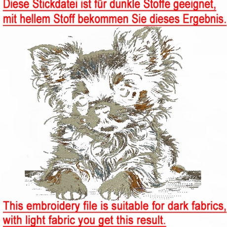 Neu Stickdatei Chihuahua Welpe Langhaar Cesar