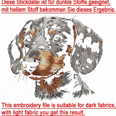 NEU Stickdatei Dackel Three Colors Gardy  Hund