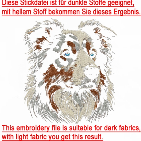 NEU Stickdatei Border Collie Three Colors Oreo 