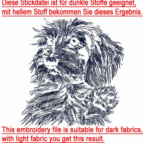 NEU Stickdatei Rauhaardackel Herkules Hund
