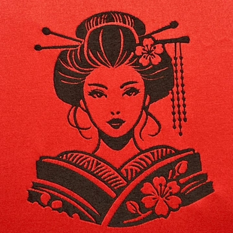E0010 – Geisha inkl. ITH Dateien - ab 13x18 Rahmen 