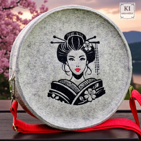 E0010 – Geisha inkl. ITH Dateien - ab 13x18 Rahmen 