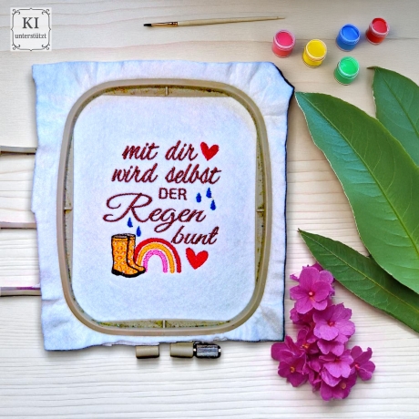 E0015– Regen bunt - ab 10x10 Rahmen 