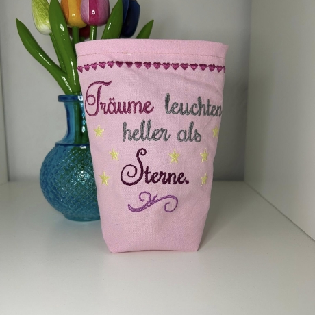 E0017– Stickdateien Spruch Träume leuchten - Schriftzug 
