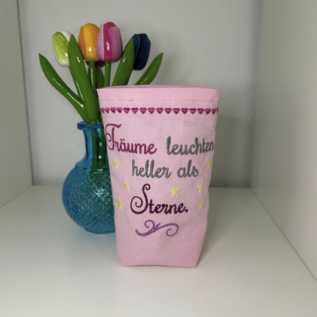 E0017– Stickdateien Spruch Träume leuchten - Schriftzug 