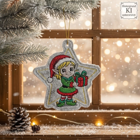 E0026 – Stickdateien Elfe - ab 10x10 Rahmen