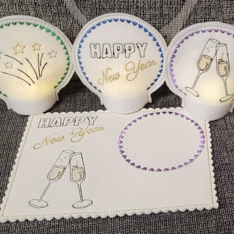 E0029 – Stickdateien Silvester inkl. ITH Teelichthüllen + MugRug