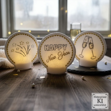 E0029 – Stickdateien Silvester inkl. ITH Teelichthüllen + MugRug