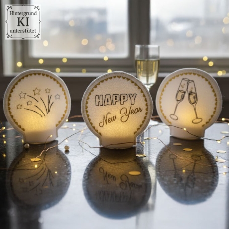 E0029 – Stickdateien Silvester inkl. ITH Teelichthüllen + MugRug