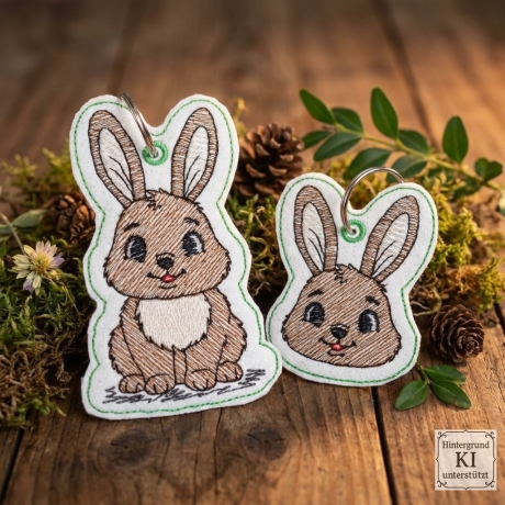 E0031 - Stickdateien ITH Hasi Schlüsselanhänger | Shabby Stil