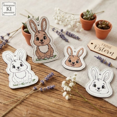 E0031 - Stickdateien ITH Hasi Schlüsselanhänger | Shabby Stil