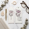 E0034 Stickdateien ITH Lesezeichen Pfingstrose – 3 Motive