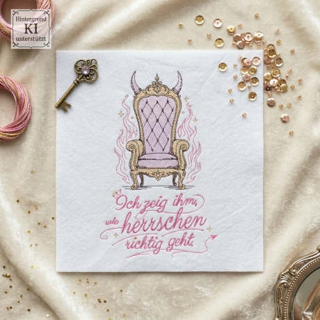 E0036 Stickdateien Herrscher Thron – 8 Motiven