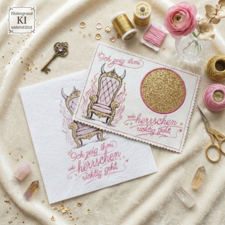 E0036 Stickdateien Herrscher Thron – 8 Motiven