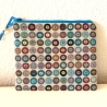 XL Schminktäschchen Kosmetik 22x18 cm Gobelin Jacquard Kreise