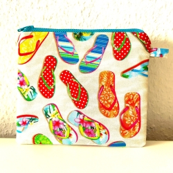Flaches Schminktäschchen Flip-Flops