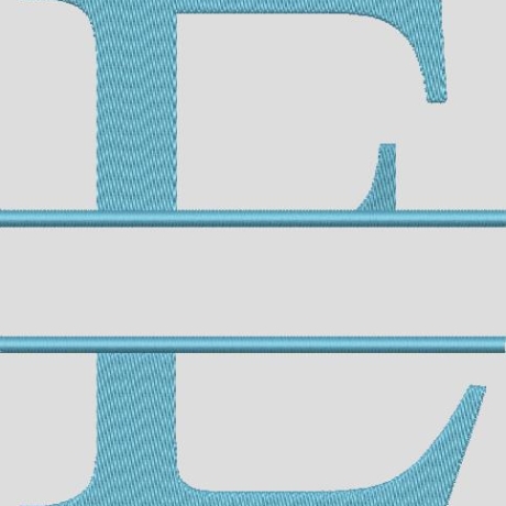 Ferberline Stickdatei Split Alphabet E in 4 Größen ab 10x10