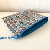 XL Schminktäschchen Kosmetik 22x18 cm Gobelin Jacquard Kreise