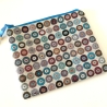 XL Schminktäschchen Kosmetik 22x18 cm Gobelin Jacquard Kreise