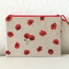 Schminktäschchen Etui Mohnblümchen