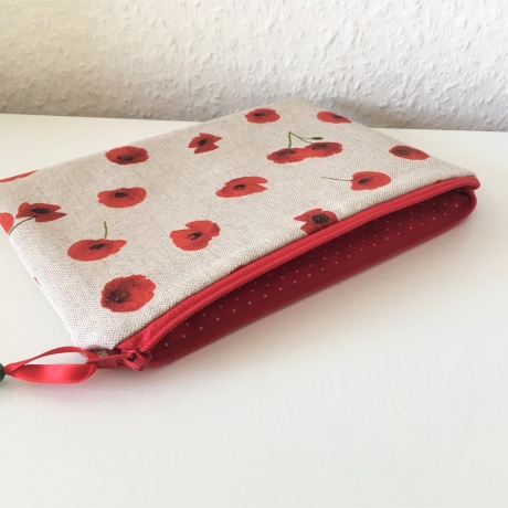 Schminktäschchen Etui Mohnblümchen