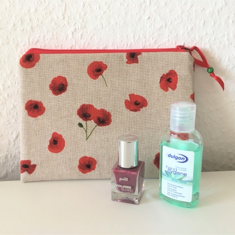 Schminktäschchen Etui Mohnblümchen