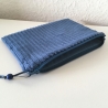 Schminktäschchen Etui aus Cord blaugrau