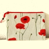 Schminktäschchen Etui Mohnblumen 21x14 cm