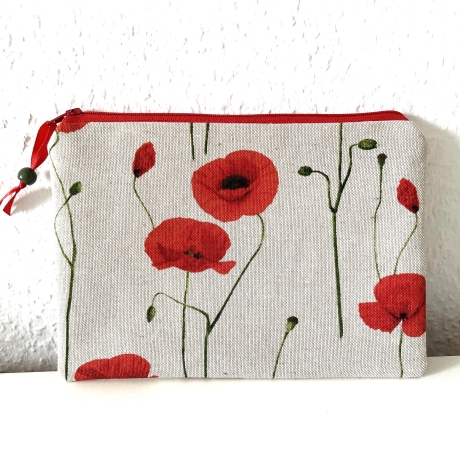 Schminktäschchen Etui Mohnblumen