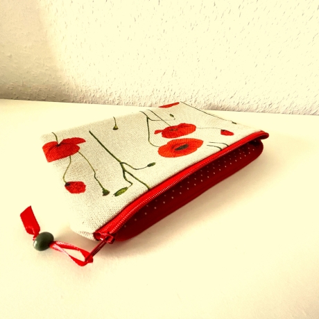 Schminktäschchen Etui Mohnblumen 21x14 cm