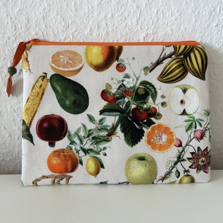 Großes Schminktäschchen Etui Obstmotive 23x17 cm