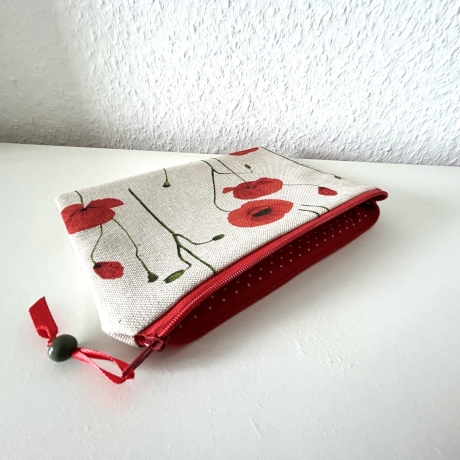 Schminktäschchen Etui Mohnblumen