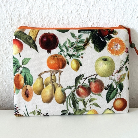 Großes Schminktäschchen Etui Obstmotive 23x17 cm