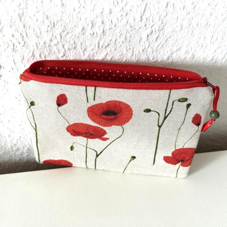 Schminktäschchen Etui Mohnblumen