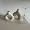 Nordischen Stil-Keramik U formige-runde Vasen 2er Set Boho Style