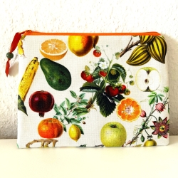 Schminktäschchen XL Kosmetik Etui Obstmotive 23x17 cm