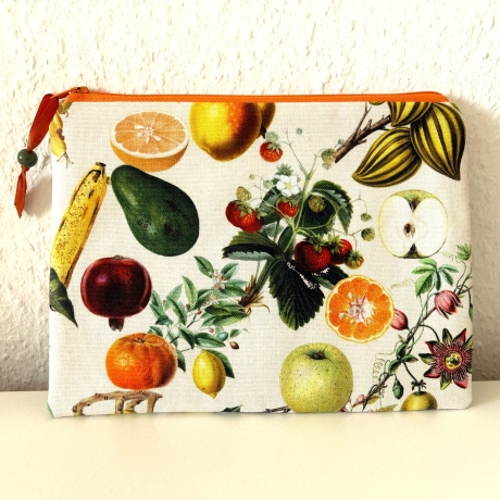 Schminktäschchen XL Kosmetik Etui Obstmotive 23x17 cm