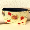 XL Schminktäschchen Kosmetik 22x18 cm fester Gobelin Sonnenblumen