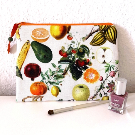 Schminktäschchen XL Kosmetik Etui Obstmotive 23x17 cm