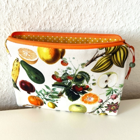 Schminktäschchen XL Kosmetik Etui Obstmotive 23x17 cm