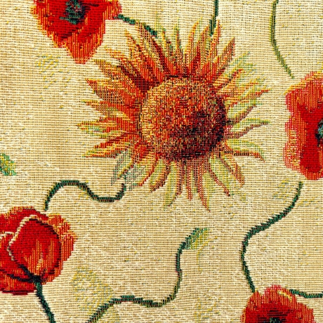 XL Schminktäschchen Kosmetik 22x18 cm fester Gobelin Sonnenblumen