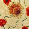 XL Schminktäschchen Kosmetik 22x18 cm fester Gobelin Sonnenblumen