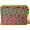 Schminktäschchen Etui Blumen rot grün 19,5x14 cm